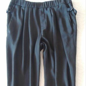 REDUCED HELMUT LANG BLACK DRAPED JERSEY DROP WAIST PANTS COOL ~ 2 S